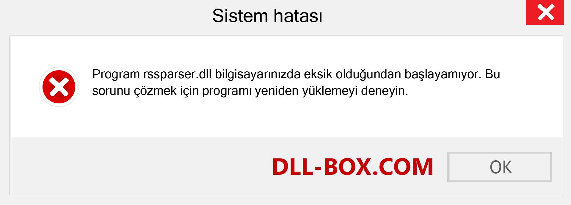 rssparser.dll dosyası eksik mi? Windows 7, 8, 10 için İndirin - Windows'ta rssparser dll Eksik Hatasını Düzeltin, fotoğraflar, resimler